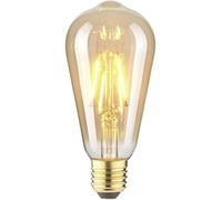 LightMe LM85057 LED E27 forme de cône 2.5 W ambré (Ø x H) 64 mm x 140 mm à filament 1 pc(s)