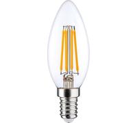 LightMe LM85336 LED CEE E (A - G) E14 forme de flamme 6.5 W = 60 W blanc chaud (Ø x L) 35 mm x 97 mm non dimmable, à filament
