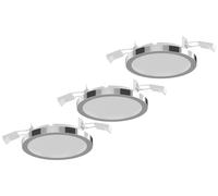 LightMe LM85660 Aqua Luminaire à LED encastrable jeu de 3 LED GX53 18 W chrome