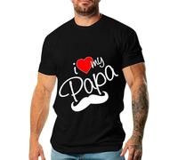 Lightn Men's Printed Casual Summer Fashion Father's Day Round Neck Short Sleeve Top T-Shirt Personalize Hemden(3X-Large)