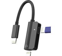 Lightning Adapter 2 In 1 For Iphone 14 13 Pro Audio Earphone Headphone Charger Plug Connector Cable Splitter Aux Dual Jack For Apple Accessory Music Auxiliary For Ipad Tablet Phone