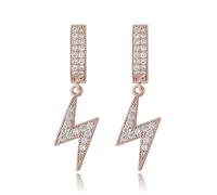 Lightning en or 14K Boucles d'oreilles densément réglées, boucles d'oreilles pendantes Moisanite, un cadeau rayonnant pour les anniversaires ou les moments qui méritent d'être rappelés