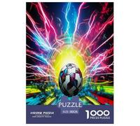Lightning FootballPuzzles 1000 Pièces Cadeau Unique Jeu Éduchatif Challenge Toy À De Qualité Supérieure Peinture Art pour Adultes Enfants 38x26cm/1000pcs