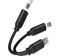 Lightning Headphone Adapter For Apple Iphone 14,For Ipad,2 In 1 Splitter-Charging And Audio Jack,Dual Connector For Headphone And Charging,Converter For Car And Smartphone