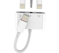 Lightning Headphone Adapter For Apple Iphone Mfi Aux Certified Dual Jack And Charging Cable Splitter 3.5mm Jack For Ipad Charge Power Phone Charger Connector