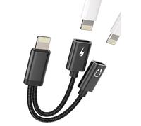 Lightning Jack Casque Accessoires Câble Aux Casque Chargeur Écouteurs Adaptateur Répartiteur Chargeur Headphone Prise pour Apple Iphone 14 13 12 11 Pro Max 7 8 Plus X SE XS XR pour iPad Air