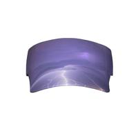 Lightning Storm Chapeau de Soleil Creux Adulte Réglable Élastique Confortable Bord Incurvé Unisexe pour le Sport Quotidien Plein Air Utilisation Quatre Saisons Noir
