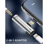 Lightning To 3.5mm Jack Adapter (2 In 1) For Iphone 14 13 12 Pro Max Auto Apple Mfi Certified Aux Audio Cable For Ipad,Headphone Charger