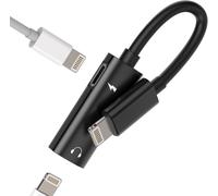 Lightning To Headphone And Charge Adapter (2 In 1) For Apple Splitter Dual Jack Audio Aux Cable Jack Charging Cable Charging Cable Splitter Ipad Headphone Jack For