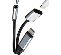 Lightning To Headphone Jack Adapter 3.5mm (2 In 1) For Iphone 14 13 Pro For Ipad Audio Headphone Charger Cable Converter Mfi Certified For Apple Accessories Car Connectors Lighting