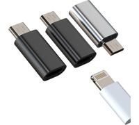Lightning To Micro Usb Adapter (Pack Of 3) Apple Jack Female Android Male Converter Iphone Plug Cable Charger Connector Charger Port Adapter Compatible For Huawei Xiaomi Redmi Samsung