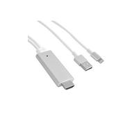 Lightning vers HDMI Cable Adaptateur, 2m High Speed Full HD 1080P HDTV MHL Adaptateur de câble Plug and Play par Cabling, pour iPhone /SE, iPad Air