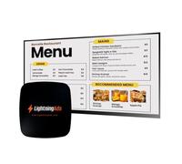 Lightningads Lecteur de signalisation numérique pour restaurants - Affichage 4K, configuration facile, plan gratuit inclus, planificateur de menus, concepteur de toile, amplificateur PowerPoint et AI