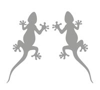 LightningSigns - Autocollants Gecko pour Camper 2 unités 14 x 8 cm (Gris)