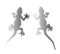 LightningSigns - Autocollants gecko pour camping-car 2 unités 14 x 8 cm (argent)