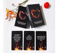 LIGHTOF JUSTICE Burning Heart Love Oracle Cards Deck, Twin Flame Oracle Cards, Oracle Deck vous aide à avoir un aperçu de ce que la personne pense ou essaie de communiquer avec vous