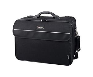 Lightpak FB2046075 Sac de Transport Multifonction CORNICHE avec Rail de Poche Klickfix Compact pour vélo, Sacoche d'ordinateur Portable 17" en Polyester Noir 33,5 x 43 x 22 cm
