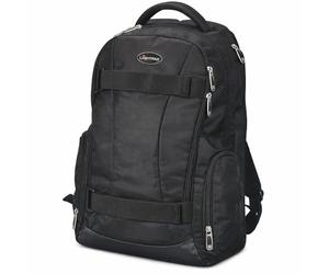 Lightpak Rucksack Hawk, Laptoprucksack aus Polyester für 14 Zoll Notebook, Backpack mit Polsterung Sac à Dos Loisir 46 Centimeters 34 Noir (Schwarz)