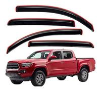 Lightronic WV194768 Lot de 4 Housses de Protection Contre la Pluie pour vitres latérales, fumée foncée, Compatible avec Toyota Tacoma 2016-2023