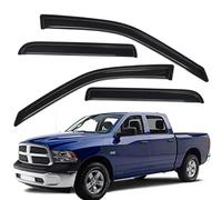 Lightronic WV94109 Lot de 4 déflecteurs de Pluie fumé foncé pour Dodge Ram 1500 Crew Cab 2009-2018, Ram 2500/3500 Crew Cab et Mega Cab, Ram 1500 Classic Crew Cab 2019-2022