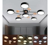 Lights Ceiling Modern LED Pendant 31.49 inch Bed 6 Hotel Decoration Lighting Embedded 72W Black Pendant 3000k/4000k/6000k Temperature