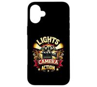 Lights Director Camera Film d'action avec Film Coque pour iPhone 16 Plus