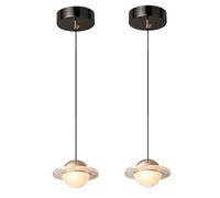Lights For Bedroom Simple Sturdy Led Chandelier Ceiling Hanging Light Nordic Clear Glass Star Fixture For Kitchen Island Bedroom Hallway Foyer-Tri Light/2Pack