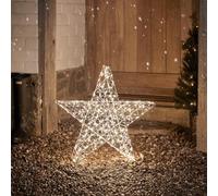 Lights4fun 60 cm 3 en 1 étoile LED Figurine minuterie Éclairage de Noël extérieur et intérieur