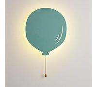 Lights4fun Applique Ballon Vert pour Enfant avec 13 LED Blanc Chaud à Piles