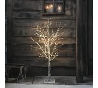Lights4fun Arbre Lumineux de 1 m Style Bouleau à 300 Micro LED Blanc Chaud Décoration de Noël pour Intérieur et Extérieur