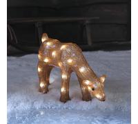 Biche Lumineuse à Piles de 26 cm au Pâturage, Figurine de Noël en Acrylique