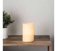 Lights4fun Bougie Pilier LED en Cire Véritable à Piles avec Programmateur, 15cm
