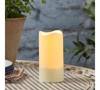 Lights4fun Bougie Solaire LED 15 cm pour l'Extérieur Bougie Solaire Étanche Décoration Jardin