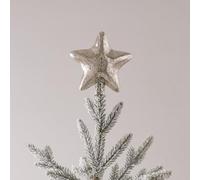 Lights4fun Cimier de Sapin de Noël en Verre en Forme d'Étoile Déco de Noël pour Intérieur