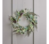 Lights4fun Couronne de Noël Classique de 40 cm à Baies Dorées Décoration de Noël Déco pour Intérieur