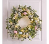 Lights4fun Couronne d'œufs de Pâques pré-éclairée