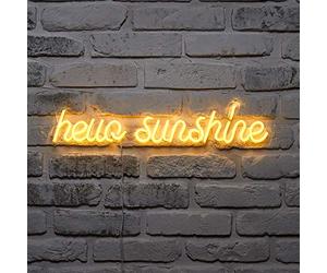 Lights4fun Enseigne Lumineuse Effet Néon Hello Sunshine