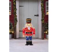 Lights4fun Figurine de Noël Lumineuse Casse-Noisette pour l'extérieur 91 cm