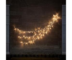 Lights4fun Grande Étoile Filante Lumineuse à 160 LED Bicolores avec Minuterie Déco de Noël pour Intérieur et Extérieur