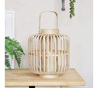 Grande Lanterne en Bambou avec Bougie TruGlow®