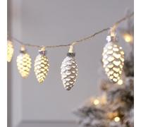 Lights4fun Guirlande lumineuse 10 LED en forme de pommes de pin