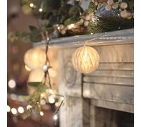 Lights4fun Guirlande lumineuse à 10 LED avec boules en papier