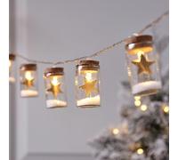 Lights4fun Guirlande lumineuse étoilée 10 LED