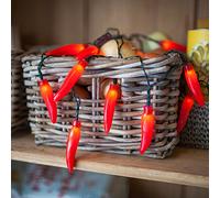 Lights4fun Guirlande Lumineuse LED à Piles avec 20 Piments Rouges