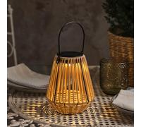 Lights4fun Hygge Lanterne solaire en osier