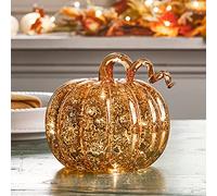 Lights4fun, Inc. Décoration à LED en verre ambré mercure - 16,5 cm - Fonctionnement à piles