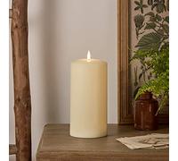 Lights4fun, Inc. TruGlow Bougie pilier en cire sans flamme à piles avec télécommande Ivoire 20,3 x 10,2 cm