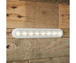 Lights4fun Lampe de Placard ‘Tactile’ à Piles avec 8 LED Blanc Chaud Orientables et Fixation Autocollante 3M