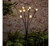 Lights4fun Lampe Solaire Luciole Flexible à LED de 70cm Noires et Modernes pour Jardin et Extérieur