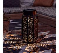 Lights4fun Lanterne Solaire Marocaine LED SMD Blanc Chaud pour Extérieur